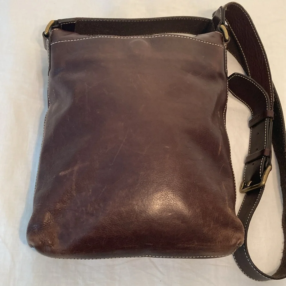 Cole Haan brown leather messenger bag crossbody unisex